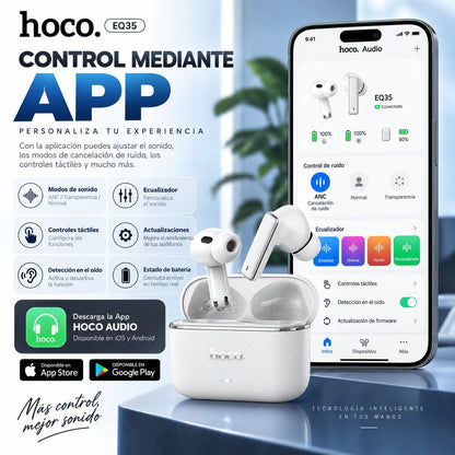 HOCO EQ35 Audífonos TWS con ANC y ENC