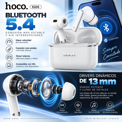 HOCO EQ35 Audífonos TWS con ANC y ENC