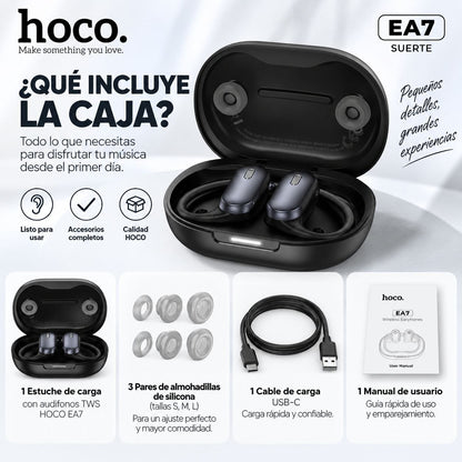 HOCO EA7 Audífonos TWS abiertos con ANC y ENC