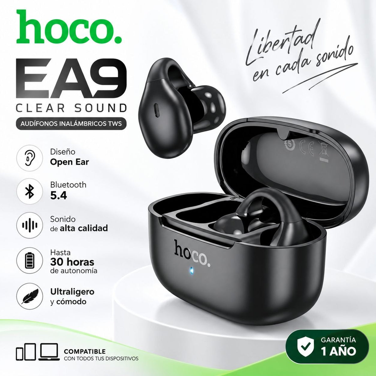 HOCO EA9 Audífonos TWS con clip