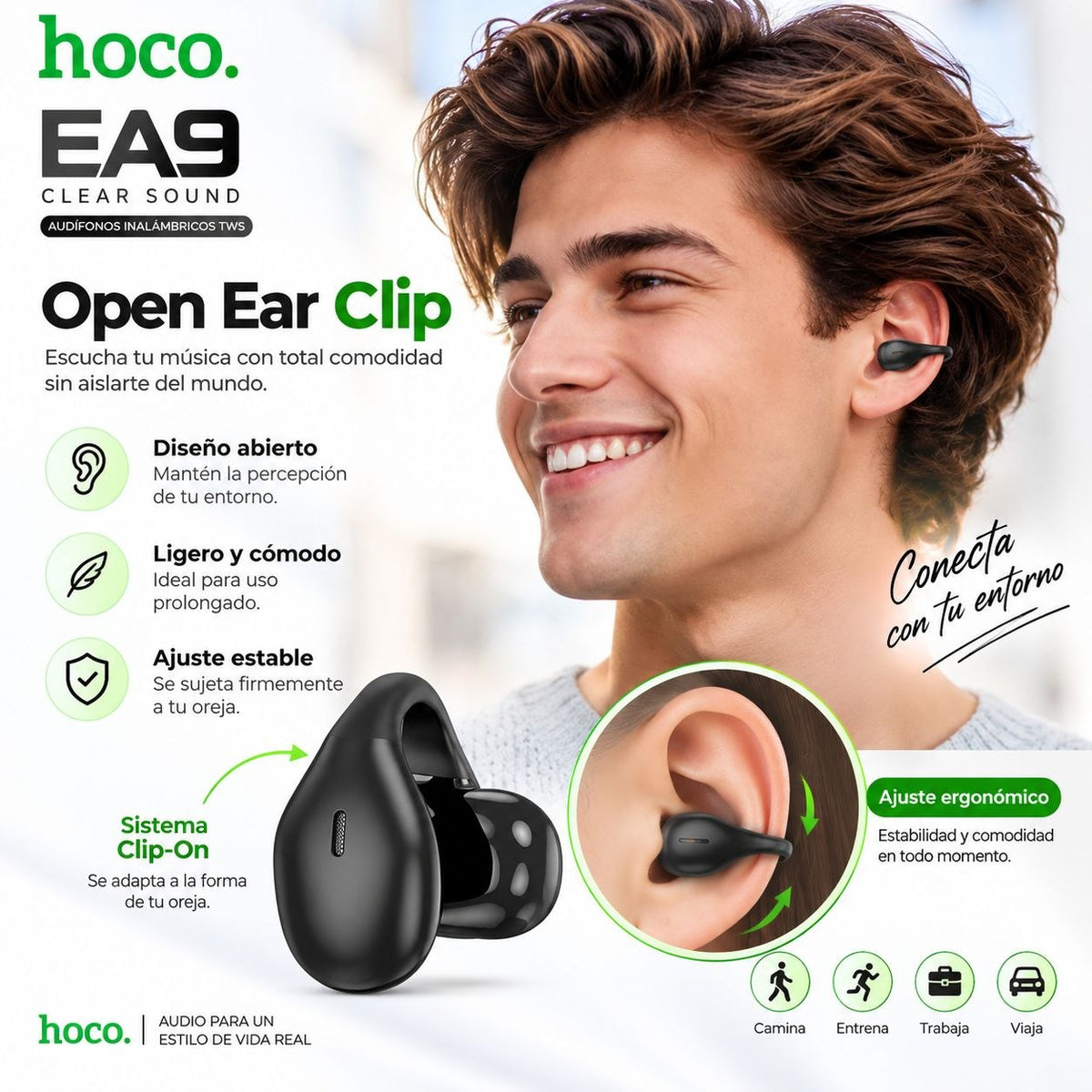 HOCO EA9 Audífonos TWS con clip