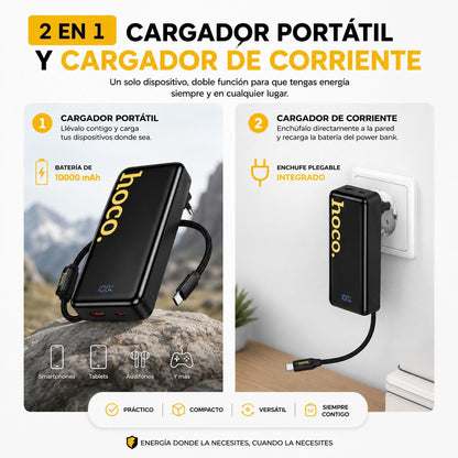 HOCO Q45 de 10000 mAh Carga Rápida con Cable 2en1