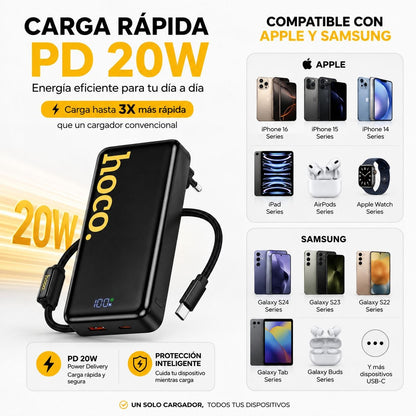 HOCO Q45 de 10000 mAh Carga Rápida con Cable 2en1