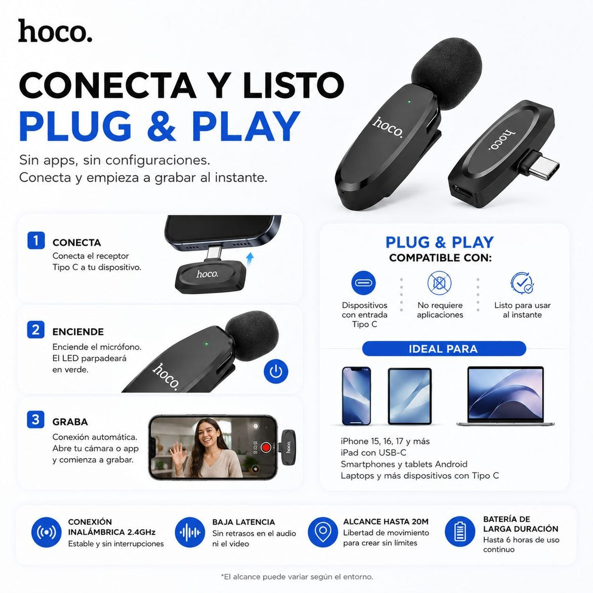 HOCO L15 Micrófono para Tipo C