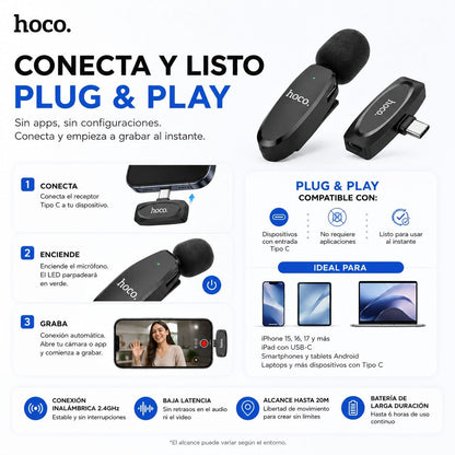 HOCO L15 Micrófono para Tipo C