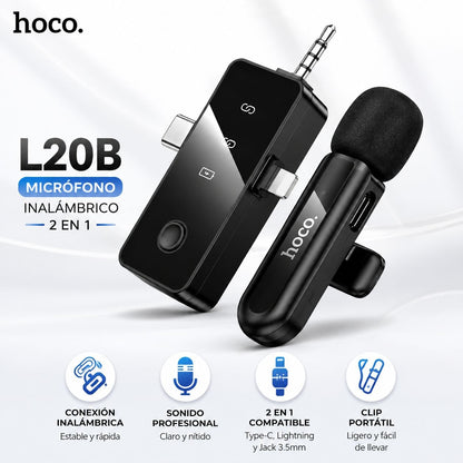 HOCO L20B Micrófono de triple receptor