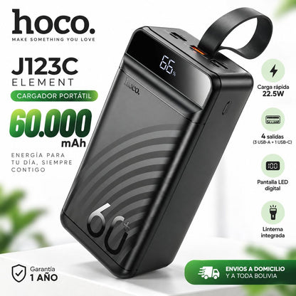 HOCO J123C de 60000 mAh Carga rápida