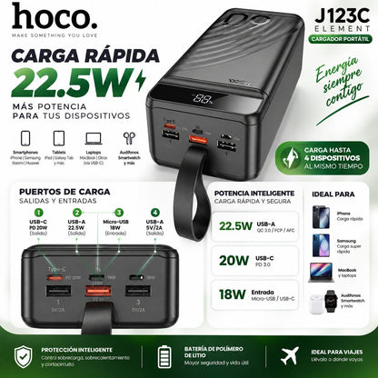 HOCO J123C de 60000 mAh Carga rápida