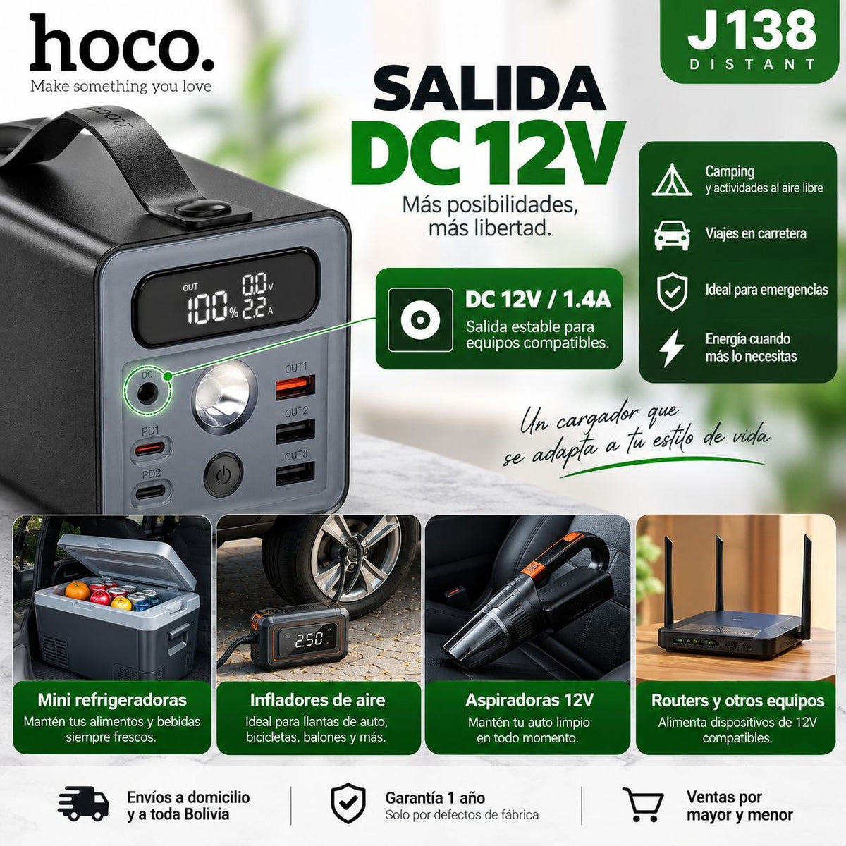 HOCO J138 de 60000 mAh Carga rápida