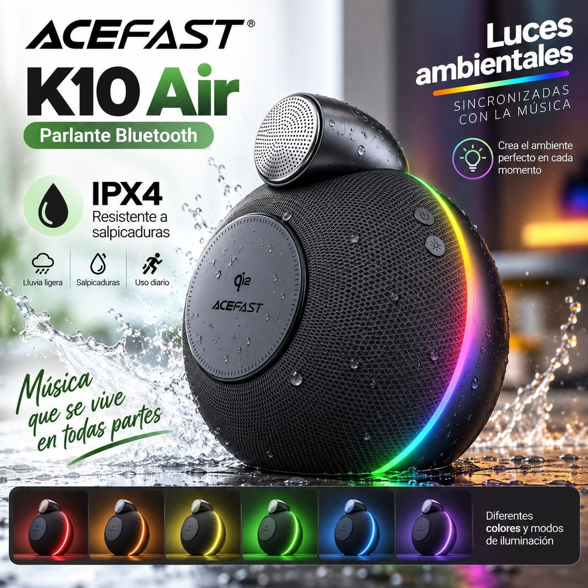 ACEFAST K10 Air Parlante + Cargador Qi2 3en1