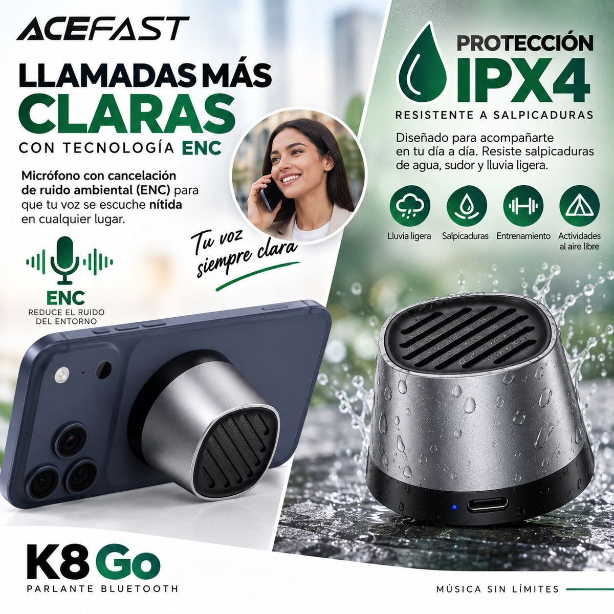 ACEFAST K8 Go Parlante Bluetooth Magsafe