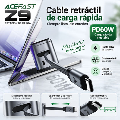 ACEFAST Z9 Estación de Carga 6en1