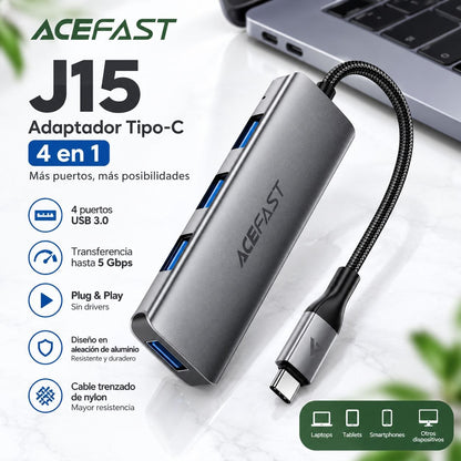 ACEFAST J15 Adaptador HUB Tipo-C 4en1