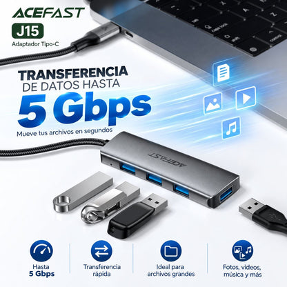 ACEFAST J15 Adaptador HUB Tipo-C 4en1