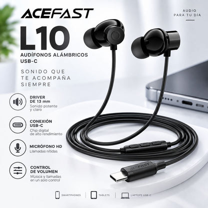 ACEFAST L10 Audífonos Tipo C