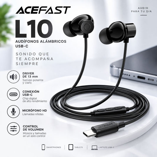 ACEFAST L10 Audífonos Tipo C