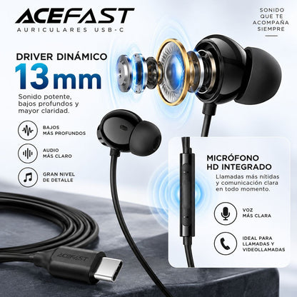 ACEFAST L10 Audífonos Tipo C