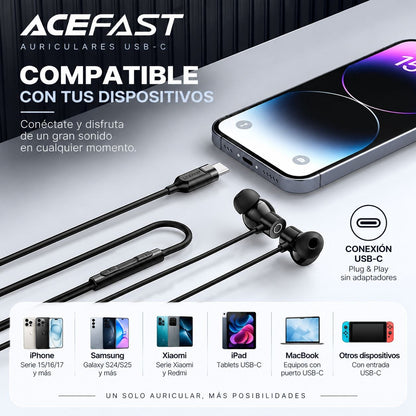 ACEFAST L10 Audífonos Tipo C