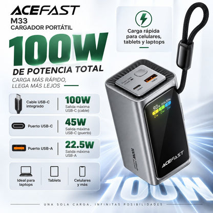 ACEFAST M33 de 20000 mAh Carga Rápida 100 Watts