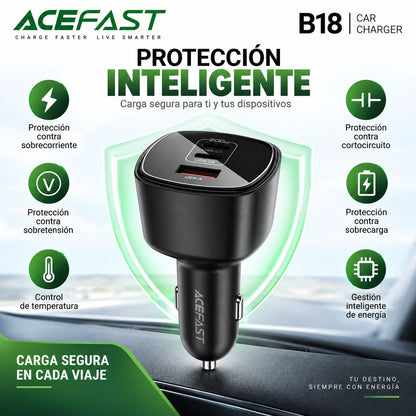 ACEFAST B18 Cargador de Auto Súper Rápido / 200 Watts