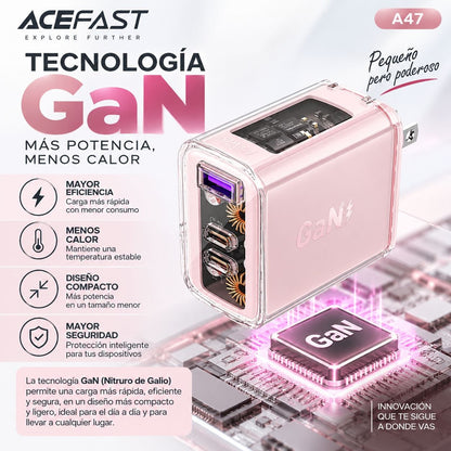 ACEFAST A47 Cargador Rapido GaN a 65 Watts