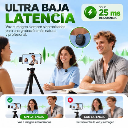 ACEFAST R3 Micrófono Dual de doble receptor de solapa