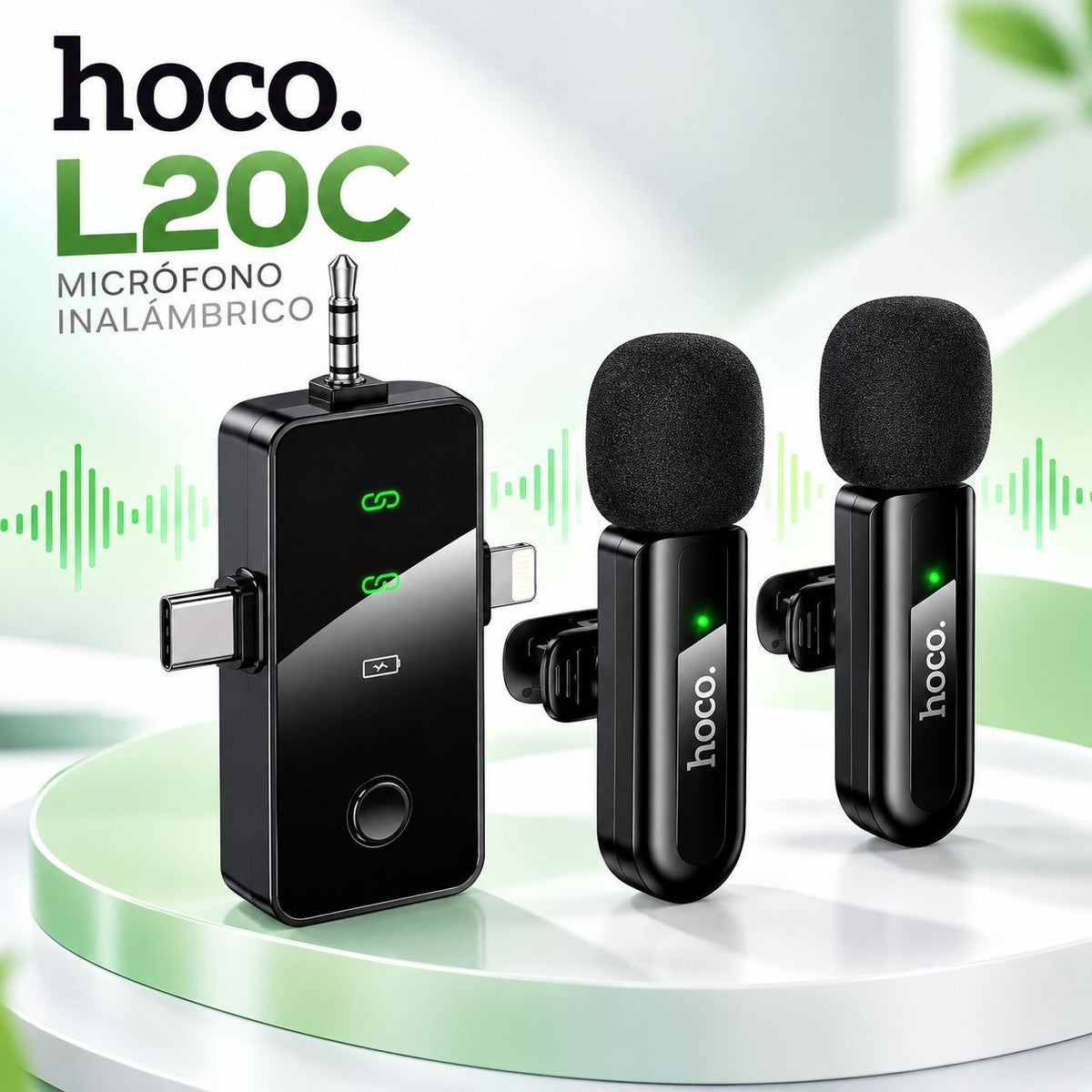 HOCO L20C Micrófono Dual de triple receptor