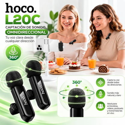 HOCO L20C Micrófono Dual de triple receptor