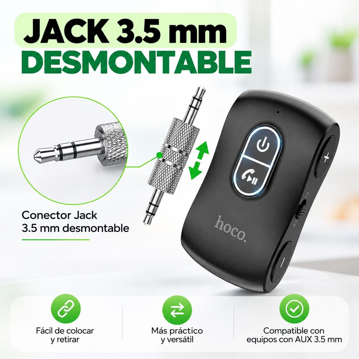 HOCO E73 pro Transmisor & Receptor Bluetooth