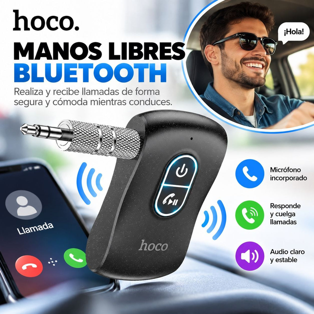 HOCO E73 pro Transmisor & Receptor Bluetooth