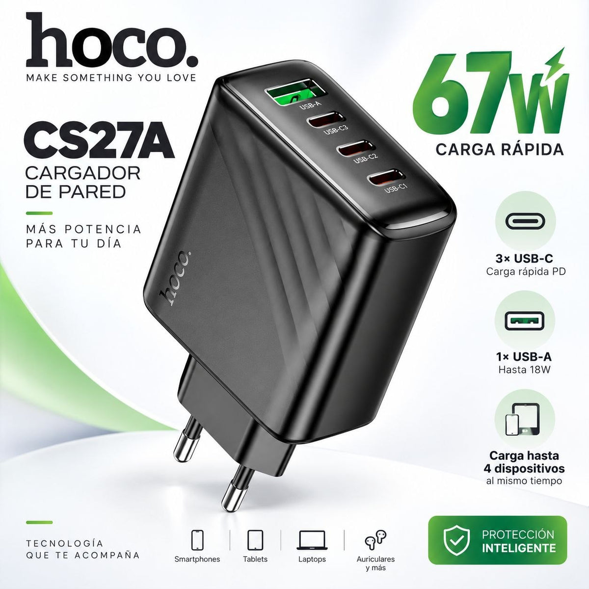 HOCO CS27 Cargador Rápido a 67 Watts