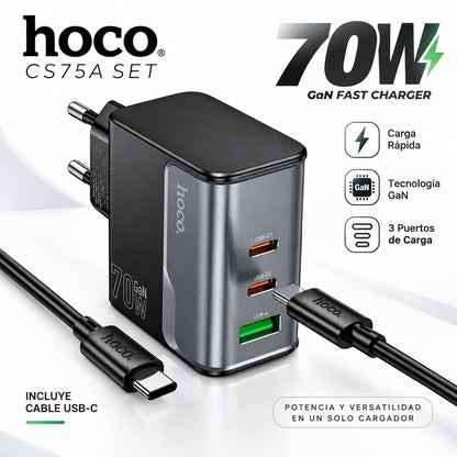HOCO CS75A Cargador Rápido a 70 Watts