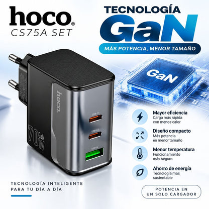 HOCO CS75A Cargador Rápido a 70 Watts