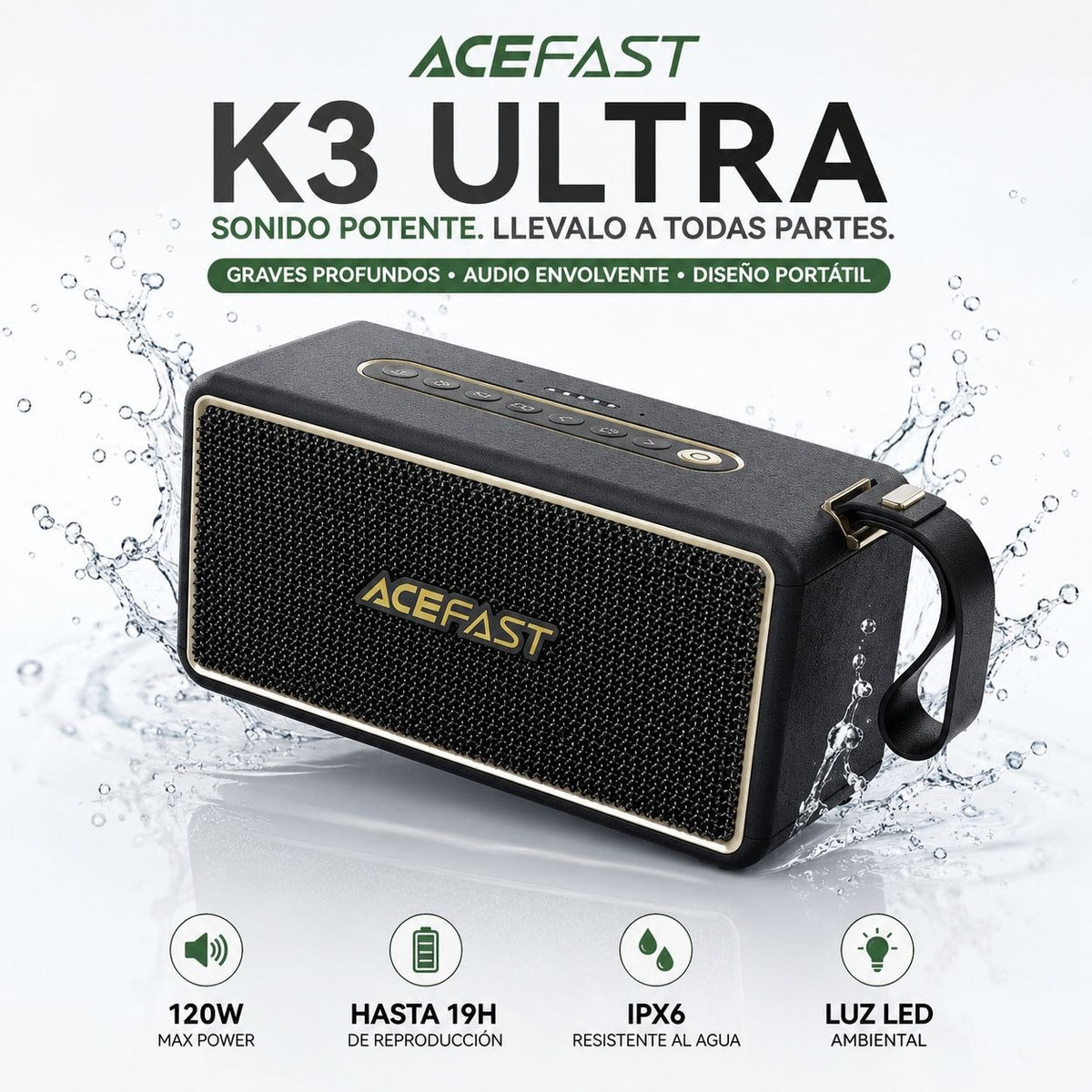 ACEFAST K3 Ultra Parlante Bluetooth 120 Watts