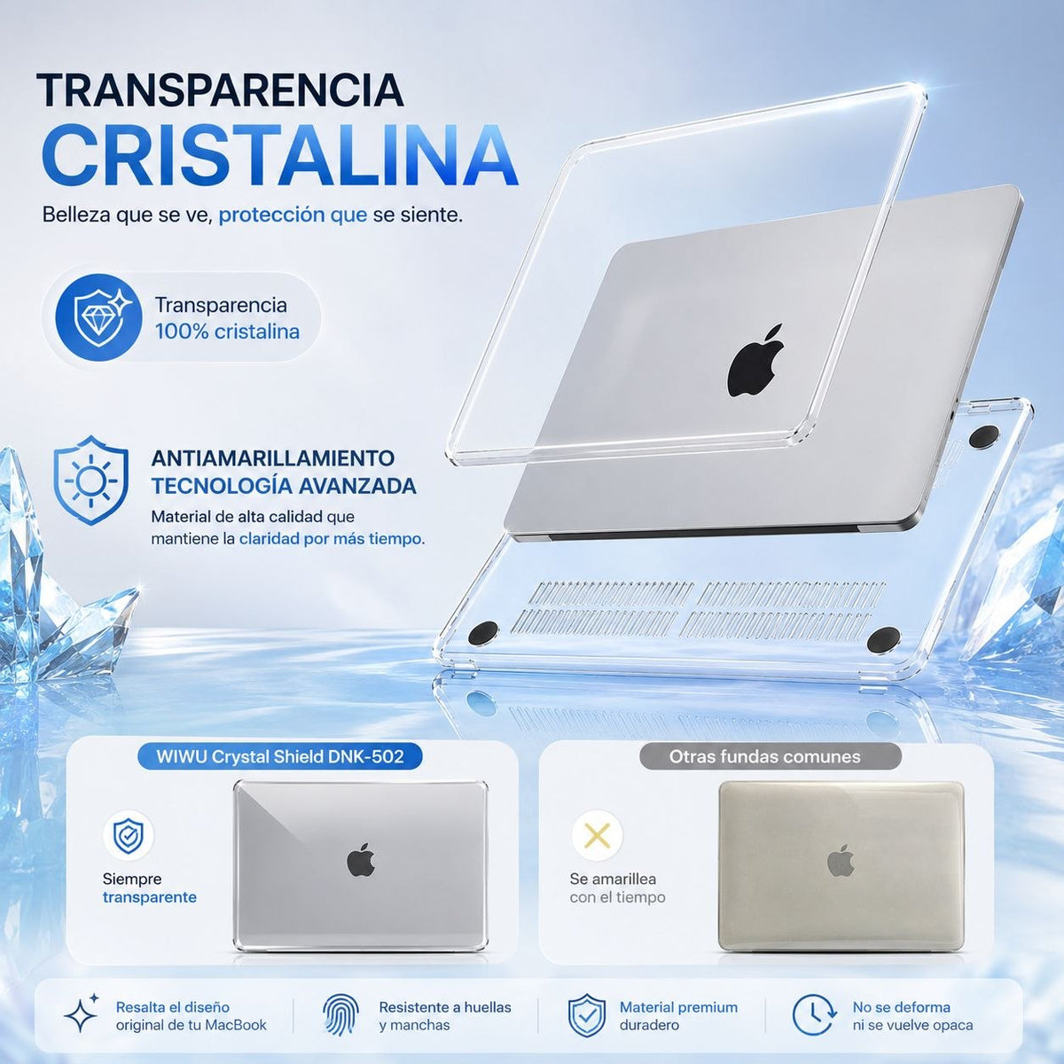 WIWU Crystal Shield Funda protectora para MacBook