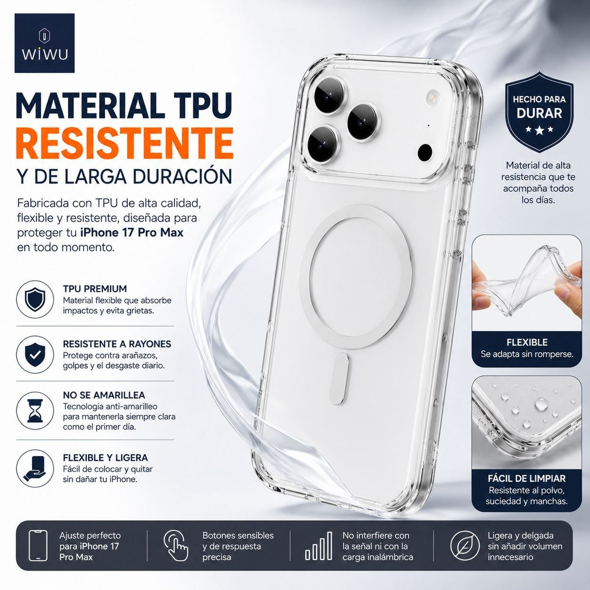 WIWU MCC-702 Funda Magsafe Transparente