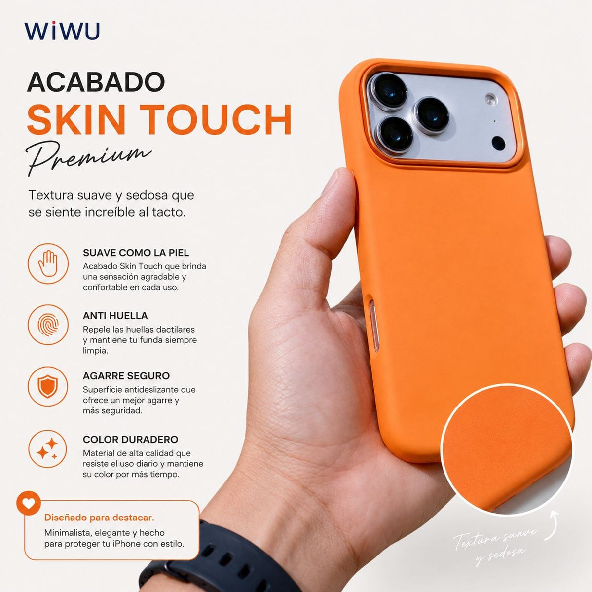 WIWU FGG-013 Funda Magsafe Skin Touch