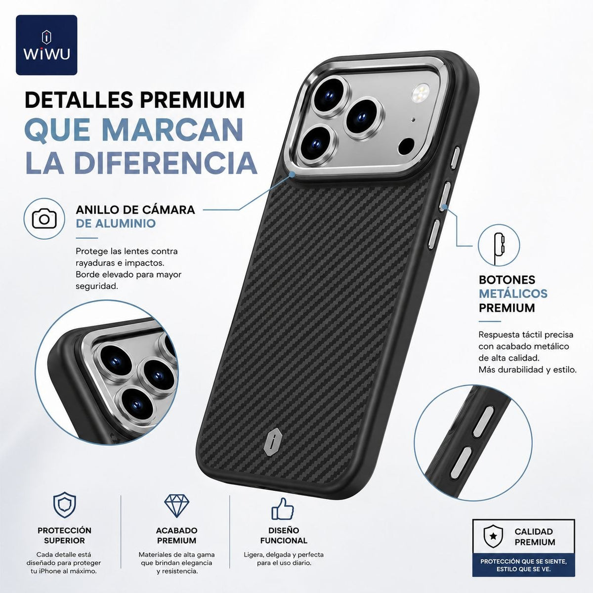 WIWU DCC-205 Funda Magsafe Kevlar