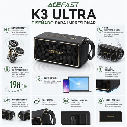 ACEFAST K3 Ultra Parlante Bluetooth 120 Watts