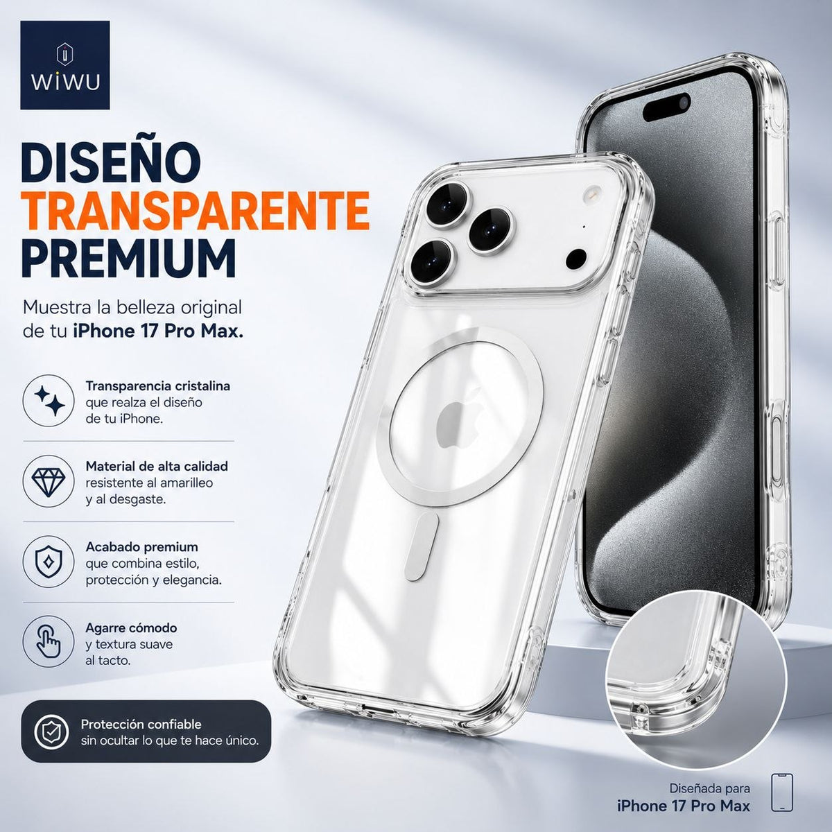 WIWU MCC-702 Funda Magsafe Transparente