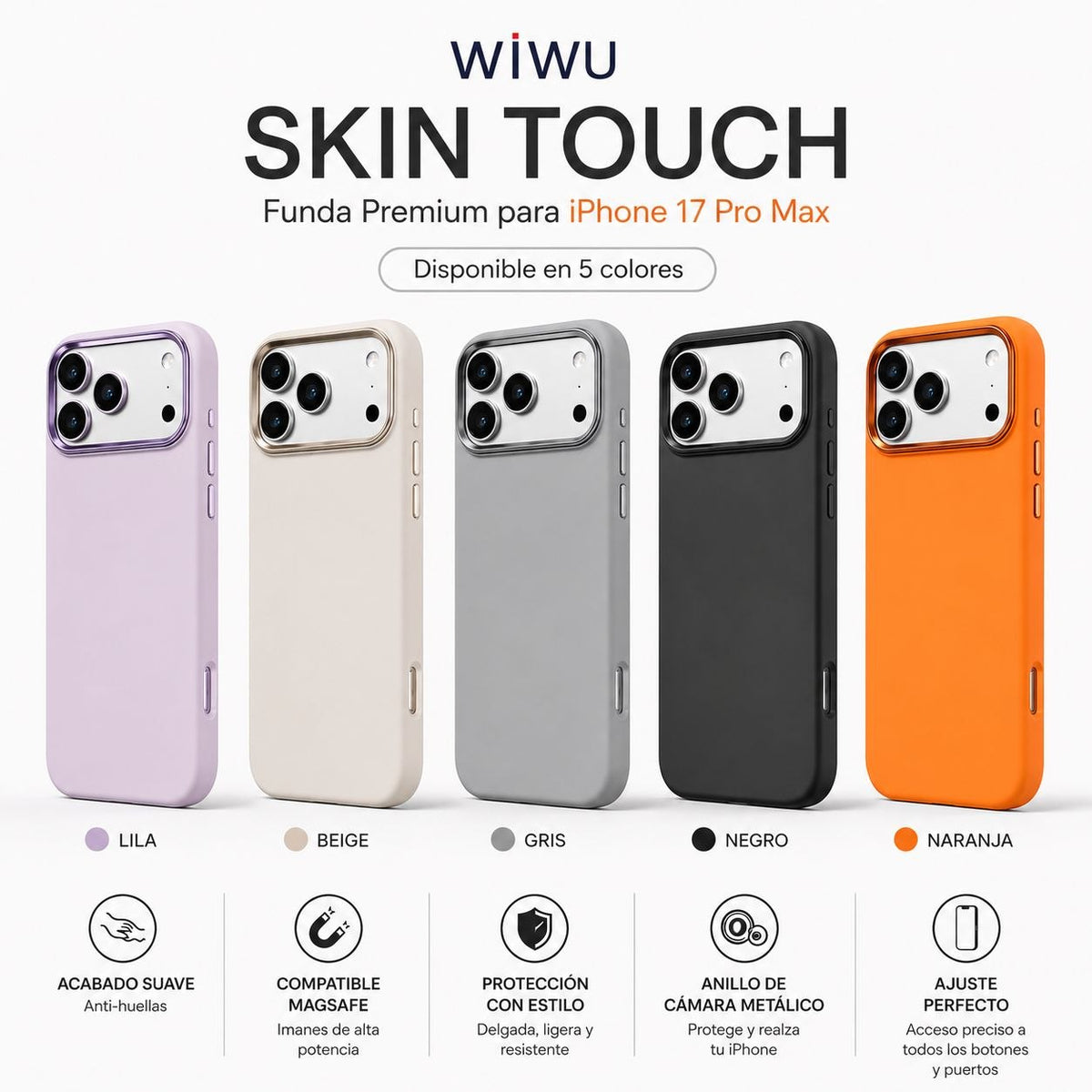 WIWU FGG-013 Funda Magsafe Skin Touch