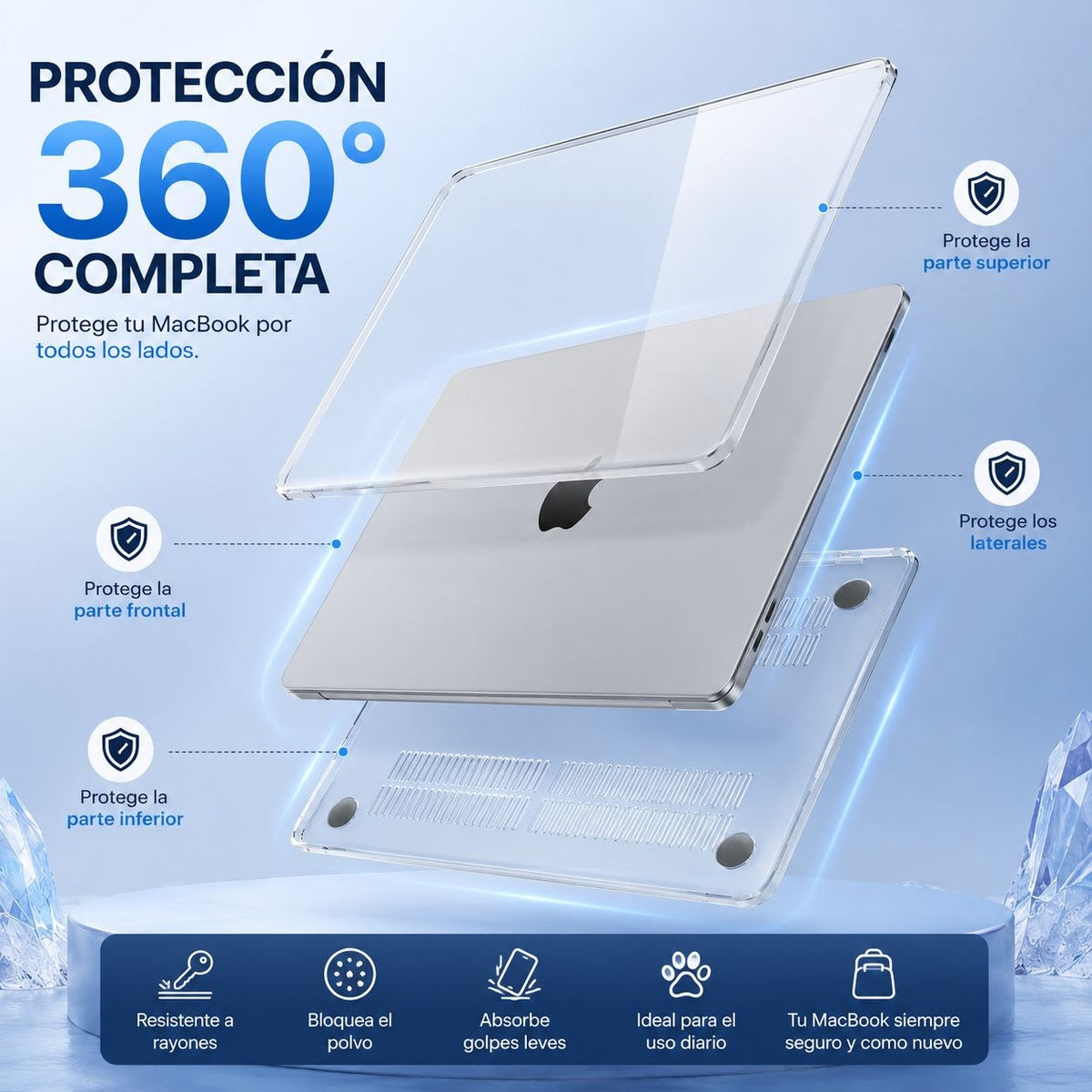 WIWU Crystal Shield Funda protectora para MacBook