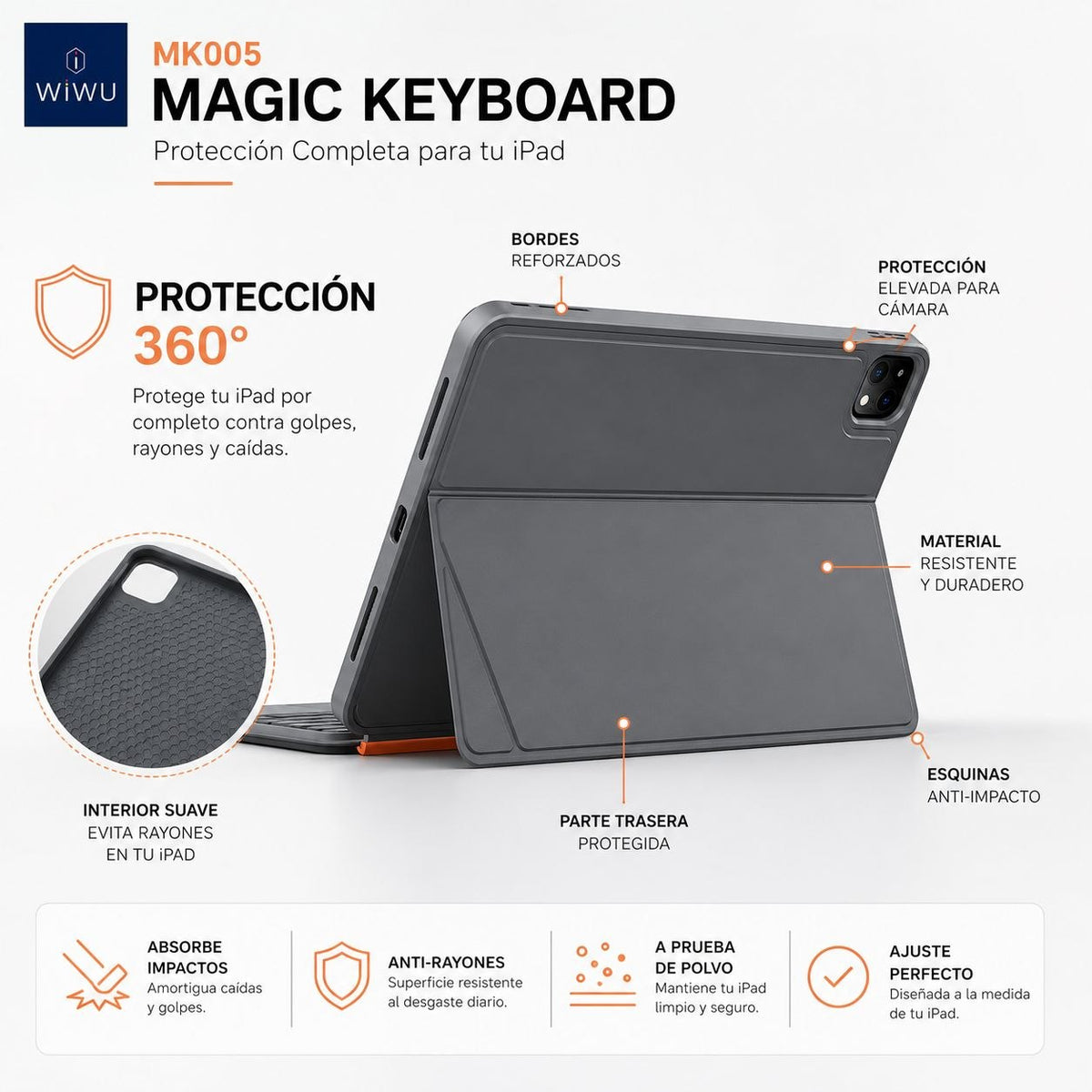 WIWU MK005 Teclado inalámbrico para iPad